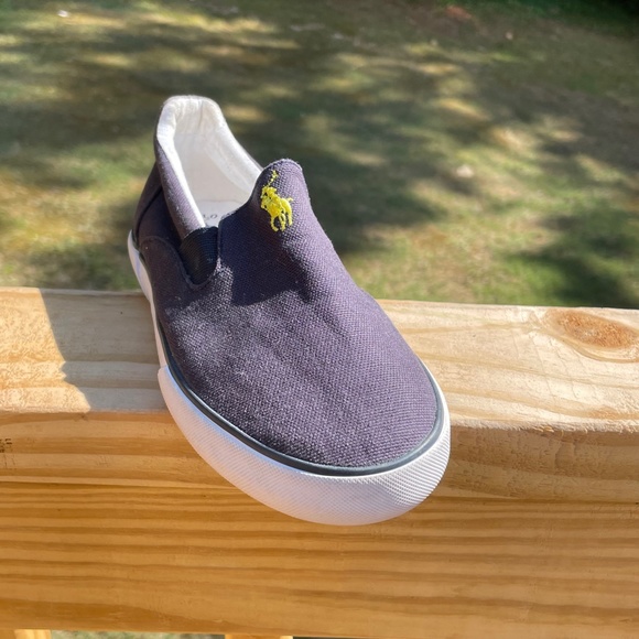 Polo Ralph Lauren Navy Canvas Slip--On Shoes Size 2 - Picture 8 of 13